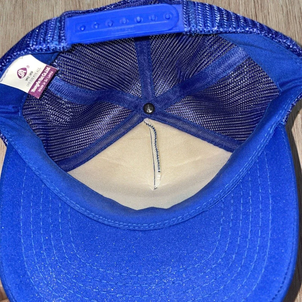 Vintage The Lite House Blue Trucker Mesh SnapBack Baseball Hat Cap‎